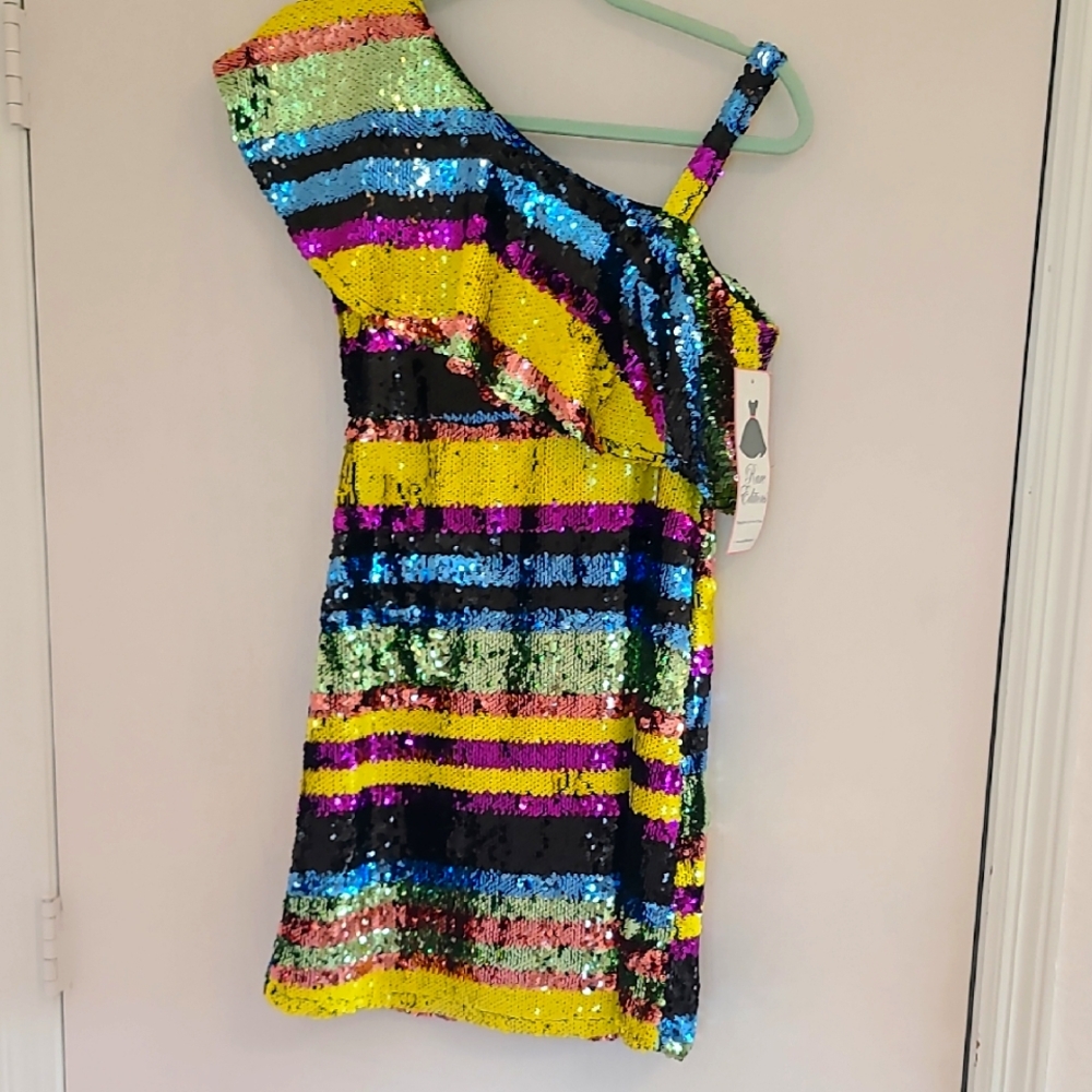 Rare Editions Sequin Dress - multi color kid dress